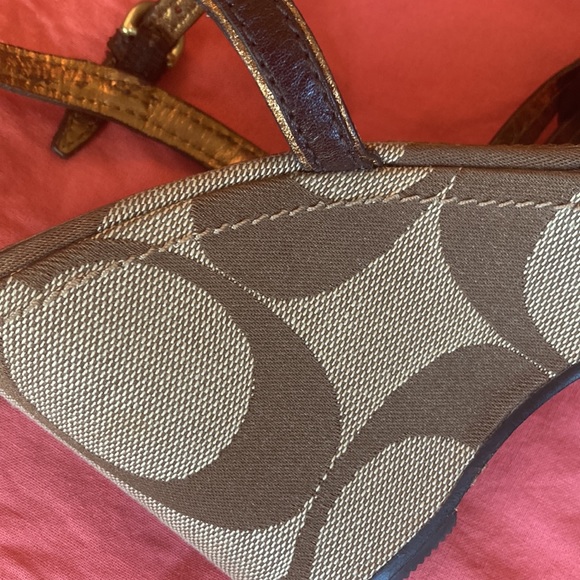 Coach size 6 wedge high heels shoes great condition. - Picture 5 of 17